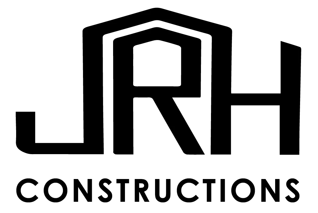 JRH Constructions logo in black on transparent background.